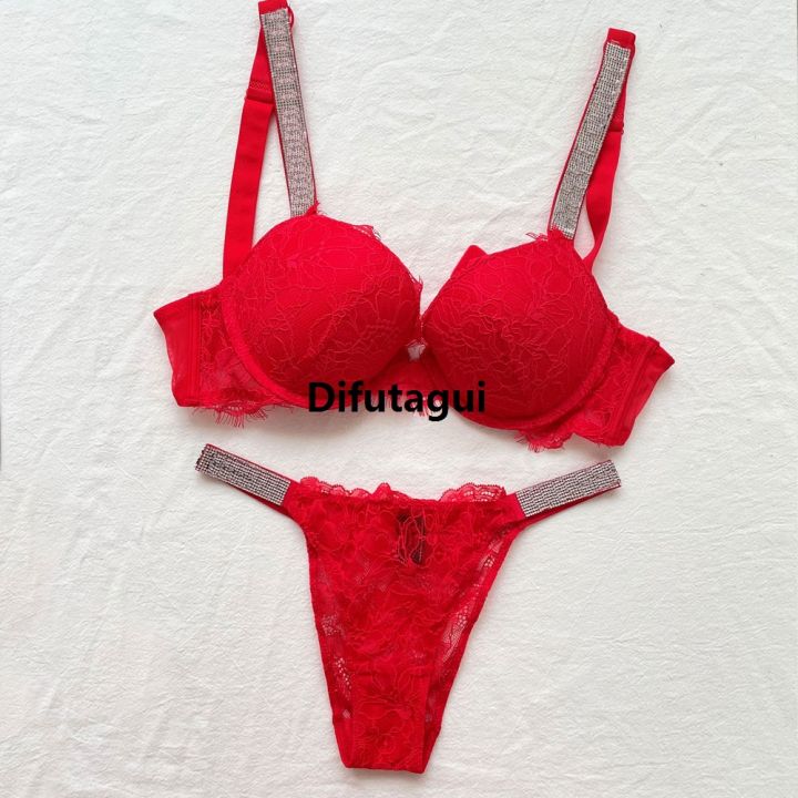 Difutagui%20Women's%20Thong%20Women's%20Panties%20Underwear%20Solid%20Color%20Thong%20Hot%20Selling%20Women's%20Underwear%20Rhinestone%20Letter%20Pattern%20Underwear%20-%20Image%204