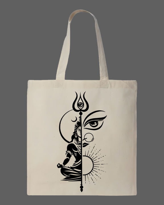 Lord%20Shiva%20&%20Goddess%20Durga%20Graphic%20Printed%20Tote%20Bag%20%E2%80%93%20Eco-Friendly%20Cotton%20Shoulder%20Shopping%20Bag-White,%20Black%20-%20Image%202
