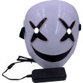 New Creative LED Halloween Clown Glow Mask White Green Blue Red Crying Smile Clown. 