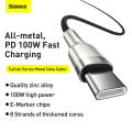 Baseus 100W USB C To USB Type C Cable for Samsung Galaxy S20 5A PD Fast Charging Phone Cable QC3.0 USB C Charger Cable for Huawei P40 Pro P30 Mate 30 Pro. 