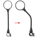 1 Pair of Bike Mirrors 360° Adjustable Hose Mirror Reflector for Mountain Bike Electric Bicycle Etc. 