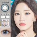 Opti-Color Pure Blue Color Contact Lens, 1 Pair, Power -4.00 to -6.00. 