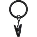 NAMUNY 42 Packs of Curtain Ring, with Clips, Decorative Curtains, Rust, Retro, 1 Inch, Inner Diameter, Black. 