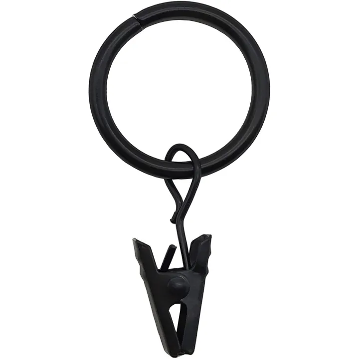 NAMUNY%2042%20Packs%20of%20Curtain%20Ring,%20with%20Clips,%20Decorative%20Curtains,%20Rust,%20Retro,%201%20Inch,%20Inner%20Diameter,%20Black%20-%20Image%206