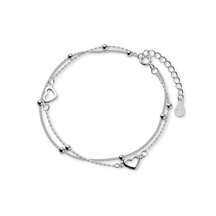 Silver%20Double%20Layers%20Love%20Heart%20Bracelets%20For%20Women%20Girls%20Elegant%20Birthday%20MNP%20-%20Image%208