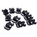 10pcs Buckle Clip Basic Mount for Gopro Go Pro Hero 12 11 10 9 8 7 5 4 Accessories Case Helmet for XiaoMi yi camera accessories. 
