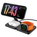 3 in 1 Foldable Wireless Charger Pad Stand for iPhone 16 15 14 13 Pro Max Airpods 4 3 iWatch Fast Wireless Charging Dock Station. 