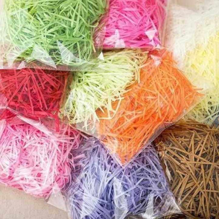 Ssjmnepal Crinkle Confetti Paper Grass Shredded Shreds for Tissue Paper Gift Wrapping,Craft DIY, Basket Packaging Filling, Decoration 60-80 Grams