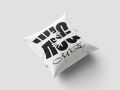 Black & White Typography Printed Decorative Cushion Covers with fillings – Set of 4. 