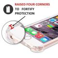 Iphone 6 OR 6S Airbag Case Anti Shock and Anti-Scratch Resistant Clear View Transparent Silicone Back Cover. 