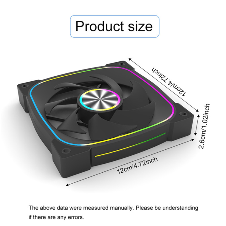 Desktop%20Case%20Cooling%20Fan%2012cm%20ARGB%20Chassis%20Fan%20Temperature%20Controlled%20Silent%20PWM%205V%203-Pin%20-%20Image%202