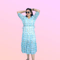 Sifan with inner Summer Florida Printed Plus Size Ladies One-piece Dresses. 