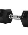 Spn'S 7.5Kg Rubber Hex Dumbbell With Metal Handle- 2 piece | Rubber Coated Hex Dumbbell Chrome Cast Handle - 7.5Kg - 1 Pair. 