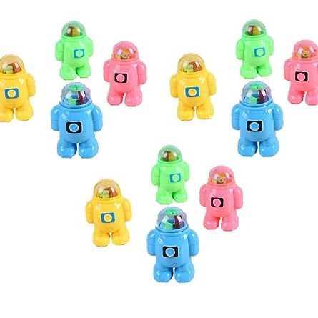 Cutest Stuff Double Blade Astronaut ABS Plastic Pencil Sharpener with Small Erasers for Kids