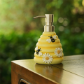NCANRUI Bee Soap Dispenser Decorative Hand Pump Refillable Soap Dispenser Liquid Container for Shampoo Lotion Dispenser Novelty. 