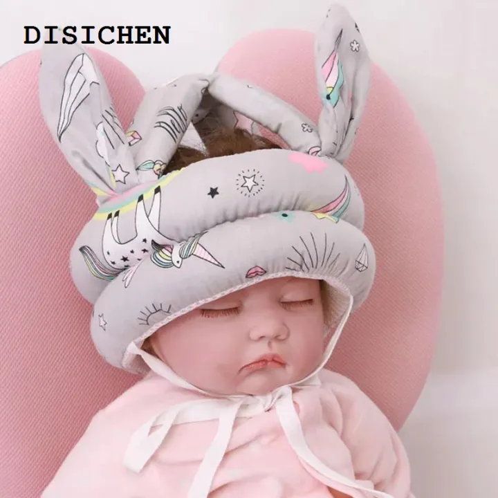 DISICHEN%20Portable%20Cute%20Ear%20Baby%20Toddler%20Cap%20Safety%20Helmet%20Head%20Safety%20Soft%20Comfortable%20Head%20Security%20Protection%20Adjustable%20Learn%20To%20Walk%20Crash%20Hat%20-%20Image%205