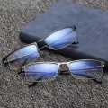 Black Metal Frame Rimless Casual Formal Blue Ray Cut  Premium Computer Glasses. 