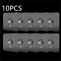 DISICHEN 2025 10/20PCS Strong Adhesive Hooks Clear Picture Frame Poster No Drilling Wall Hooks Cabinet Kitchen Bathroom Accessories Screw Hook. 