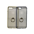 Ring Stent Case for Apple iPhone 8 Plus & iPhone 7 Plus Golden TPU Soft Cover. 