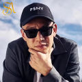 Korean Trendy Square Sunglass For Men - Black Lens and Frame | Fashion Poycarbonate Frame Eyewear Sunglasses For Men. 