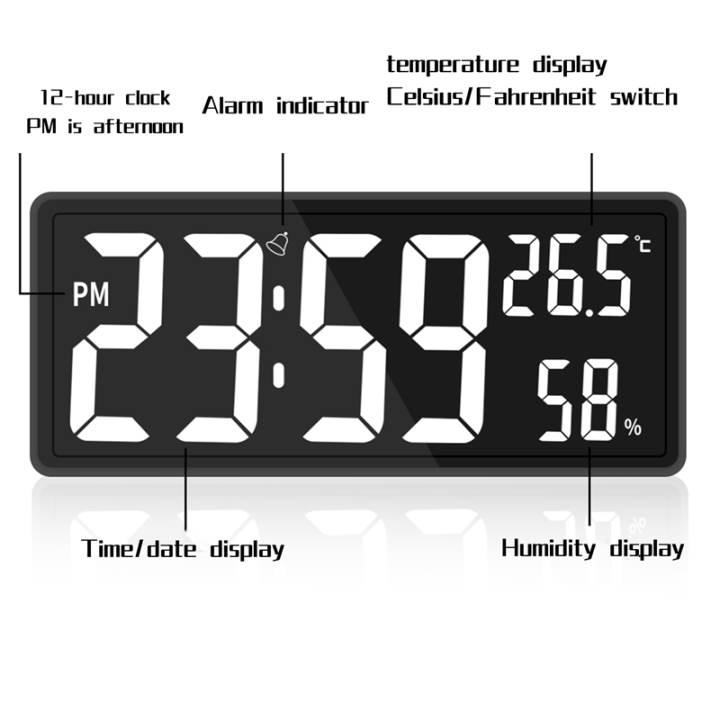 JINMY%202X%20LED%20Digital%20Wall%20Clock,%20Large%20Digits%20Display,Indoor%20Temperature&Humidity,for%20Farmhouse,%20Home,Classroom,Office%20Green%20-%20Image%207