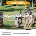 60x100CM Potato Sack Game Bag Burlap Bag Outdoor Lawn Game Kids Adults Bbq Family Burlap Bag. 