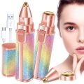Rechargeable 2 In 1 Flawless Facial And Eyebrow Razor For Women Portable And Easy To Use. 