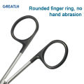NEW 【Innovative design】10cm Two Types Stainless Steel Cut Tissue Scissors Curved Straight Surgical Scissors Black Handle Autoclavable. 