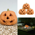 Fire Pits Carved Pumpkin for Fireplaces, Faux Halloween Decor. 