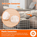 20 Pcs Grid Cube Connector Abs Connectors For Wire Cube Storage Shelving (White). 