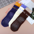 Cotton Breathable Mid-calf Yoga Socks Solid Color Striped Anti-slip Sports Socks Pilates Socks Dance Fitness Training Socks MENGYU. 
