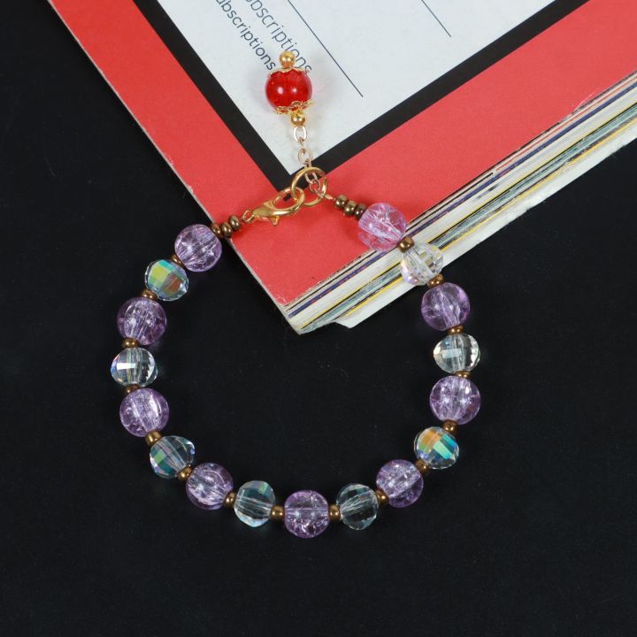 Diamond%20Cut%20&%20Purple%20Color%20Shiny%20Beads%20Bracelet%20For%20women%20by%20Treasure%20Box%20-%20Image%204