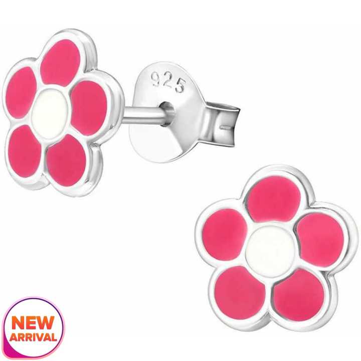 Aww So Cute Sterling Silver Earrings For Baby Kids And Teens Gifts For Any Occasion All Ages Birthday Graduation Princess Party Best Gift Present Flower Design Fashionable Stylish Non Allergic