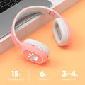 Mark Wireless Cute Kids Bluetooth 5.0 Headphone Support TF Card Play Foldable HIFI Music Headset. 