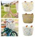 Durable Construction Adjustable Bicycle Basket Removable Design Solid Color Handlebar Front Basket Lightweight Colorful Dots Cycling Basket Bicycle Accessory. 