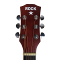 Rockstar (RW40EQT) 40" Premium Semi-Acoustic Guitar (with Equalizer & Tuner) (Natural) With Bag, Capo, 2 Picks, String Set, Strap. 