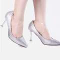 1 Pairs Clear Detachable Invisible Anti-Slip Attachable Ankle Straps Shoe Belt Bands for Holding High Heels Shoes. 