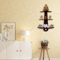 3 Layer Semi Circle Wooden Wall Rack Shelf with Formica Laminated by Supreme Decor. 