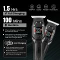 VGR V-964 Professional Hair Trimmer for Men & Boys | Turbo Mode | LED Display | 1.5 Hour Runtime | Quick Charge | Stainless Steel Blades | Corded/Cordless Use | 3 Cutting Lengths | Rechargeable Beard & Hair Clipper | Reelax Comforts | Relax Home Solutions. 