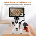LCD 7 inch Digital Microscope HD USB Microscope with Wired Remote 1200X Magnification Handheld Microscope with Video Recorder. 