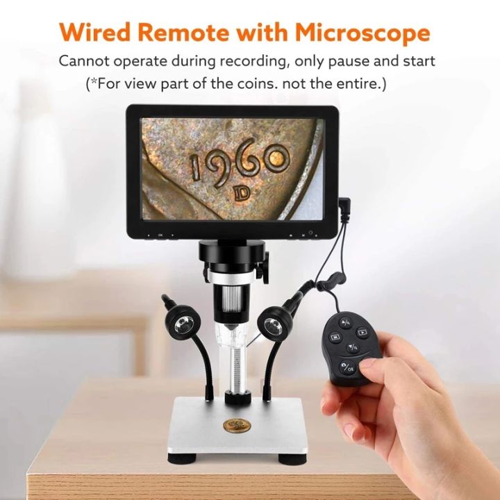 LCD%207%20inch%20Digital%20Microscope%20HD%20USB%20Microscope%20with%20Wired%20Remote%201200X%20Magnification%20Handheld%20Microscope%20with%20Video%20Recorder%20-%20Image%202