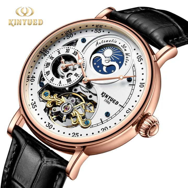 Kinyued%20brand%20fashionable%20luxury%20dual%20time%20zone%20moon%20phase%20leather%20waterproof%20automatic%20mechanical%20men's%20watch%20-%20Image%204