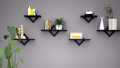 Home Wall Décor Beautiful Floating Diamond Shelf Rack In Black (3 Pc). 
