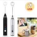 Electric Milk Frother USB Hand Blender Stainless Steel Milk coffee blender. 