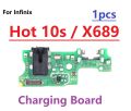 For Infinix Hot 10s X689 USB Dock Charger Port Plug Headphone Audio Jack Microphone Flex Cable Charging Board For hot10s  Replacement Parts. 