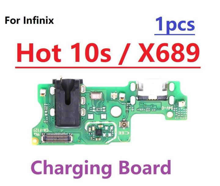 For Infinix Hot 10s X689 USB Dock Charger Port Plug Headphone Audio Jack Microphone Flex Cable Charging Board For hot10s  Replacement Parts