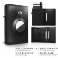 Smart AirTag Wallet for Men Minimalist AirTag Holder Leather Wallet with RFID Blocking Card Holder. 