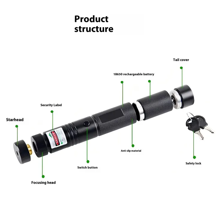 Rechargeable%20High%20Power%201000mW%20Green%20Laser%20Pointer%20YL-303%20%7C%20532nm%20Green%20Laser%20Pen%20Light%20%7C%2018650%20Battery%20-%20Image%204