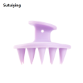 Sutuiying Silicone Shampoo Head Scalp Massage Brush Silicone Body Brush Hair New Washing Comb SPA Bath Shower Brush Salon Hairdressing Tools. 