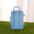 fasdaga 2 Pcs Mini Roller Travel Suitcase Candy Box Personality Wedding Candy Box Luggage Trolley Case Candy Toy Small Storage Box, Blue & Pink. 